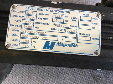 Magnetek Motor M824b 0v00 Mfgpartsplus