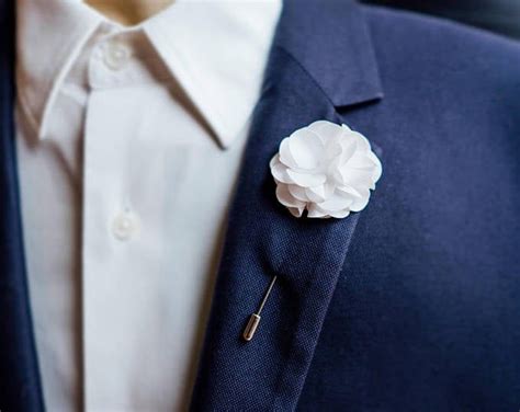 Mens Flower Lapel Mens Rose Lapel Pin Alternative Wedding