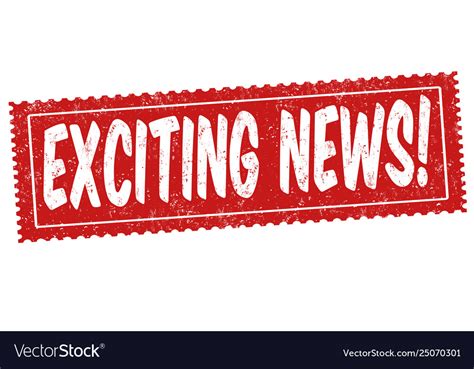 Exciting News Sign Or Stamp Royalty Free Vector Image
