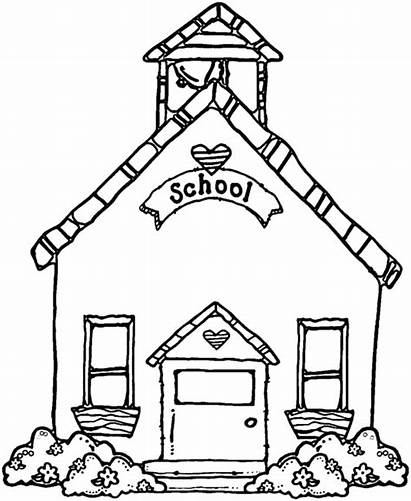 Clipart Clip Schoolhouse Outline Drawing Clipartfest Getdrawings