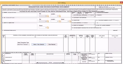 Inventory System Military Dd Form 1149 V078