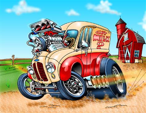 Cartoon styles hot wheels chibi illustrations artists cars vehicles super cars car drawings. Milk truck.. | Cool car drawings, Cartoon car drawing ...