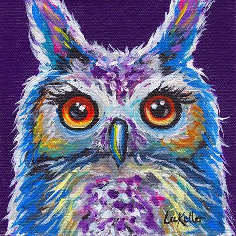 Colorful Owl Art Print Owl Art Print Colorful Owl Prints Etsy