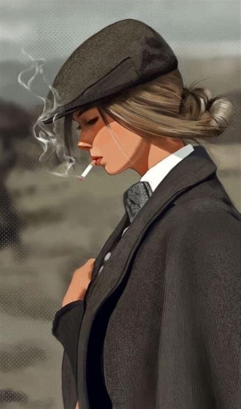 Artstation Picture Of A Womansmoking Cigarette