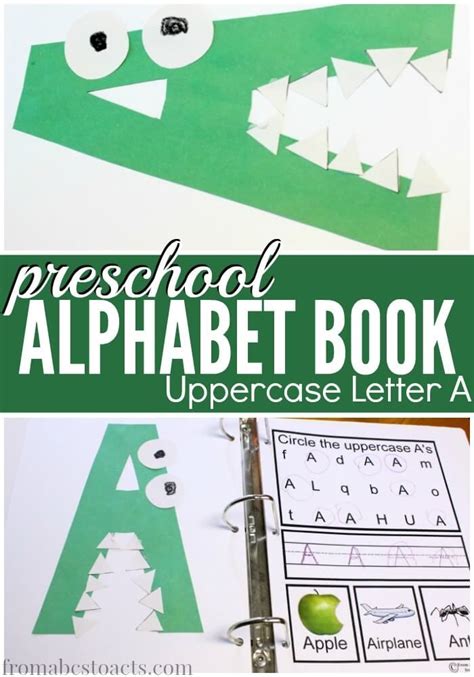 Preschool Alphabet Book Uppercase A From Abcs To Acts Preschool