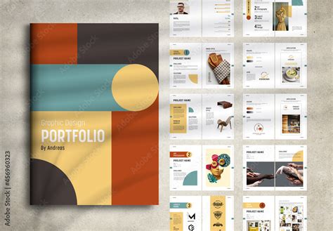 Graphic Design Portfolio Layout Template Stock Adobe Stock