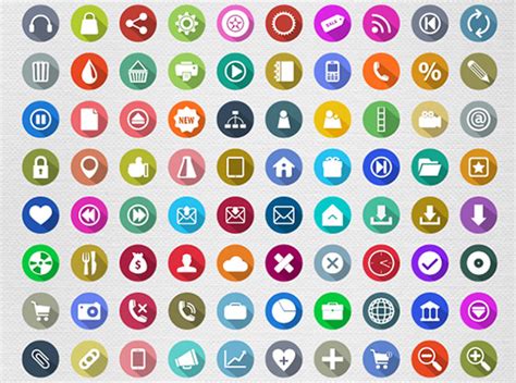 1750 Premium Thin And Long Shadow Flat Icons Up For Grab Designbolts
