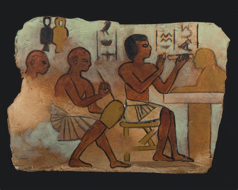 Girls were not usually permitted to become scribes, although there were exceptions. Egyptian Scribes Painting by Michael Nagel