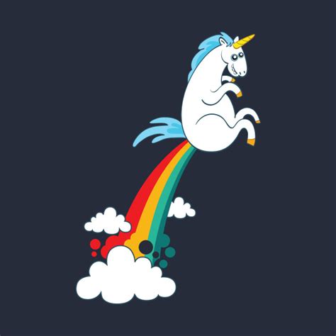 Funny Unicorn Fart Rainbow Cloud Unicorn T Shirt Teepublic