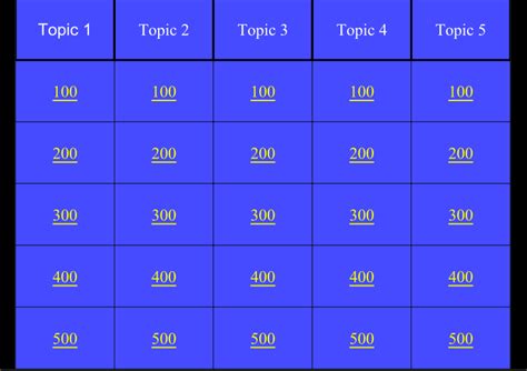 Jeopardy Template Jeopardy Template Review Games Teaching