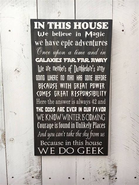 In This House We Do Geek Customize Wooden Sign Make Your Own Custom