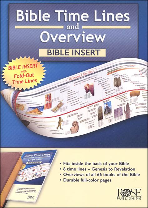 Bible Time Lines And Overview Rose Publishing 9781628624199