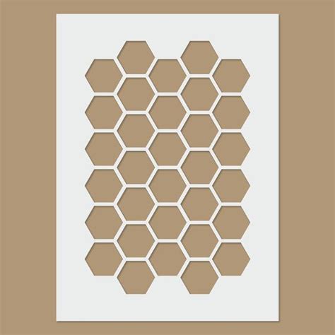 Honeycomb Hexagon Reusable Plastic Stencil Etsy Glass Stencil