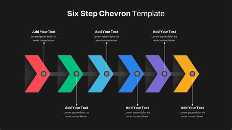 Six Step Chevron Slide Template Slidekit