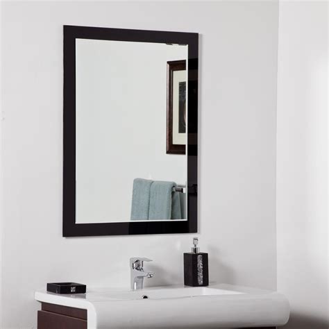Frameless Flush Mount Bathroom Mirrors Bath The Home Depot
