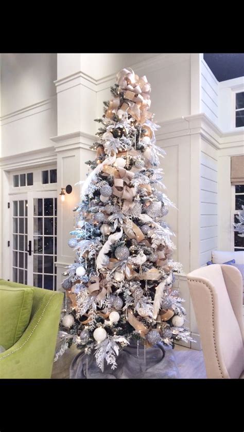 White Flocked Tree From Stage Of Qvc A Lisa Robertson