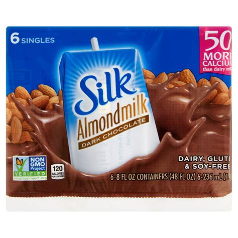 Pack Of 3 Silk Almond Milk Dark Chocolate 8 Fl Oz 6 Count Walmart