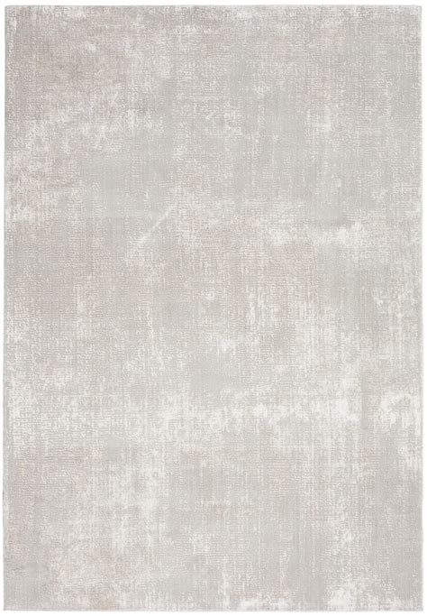 Nourison Silky Textures Sly01 Ivory Grey Rug Studio