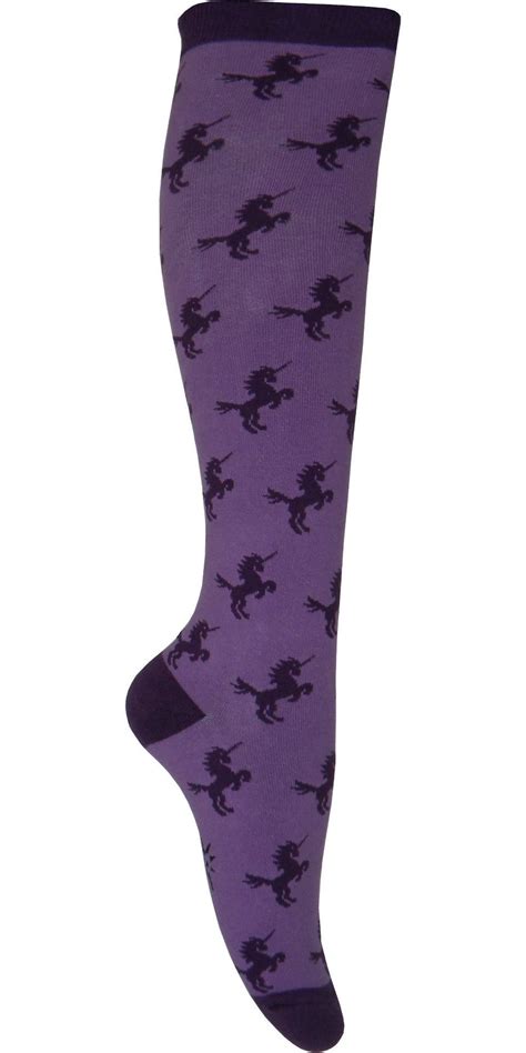 Unicorn Knee High Socks In Purple Poppysocks Socks Funky Socks