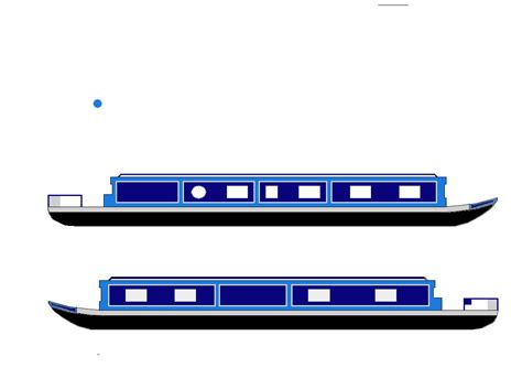 Featured home with great views. Narrowboat line drawing/side plan view - Equipment - Canal ...