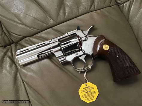 Colt Python 357 Magnum 4 Bright Nickel Mfg 1980 New Unfired