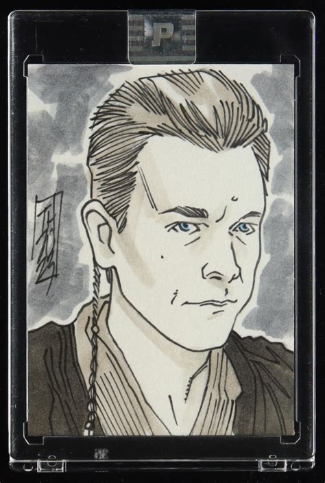 Obi Wan Kenobi Star Wars Original Art Sketch Card By Tom Hodges 1