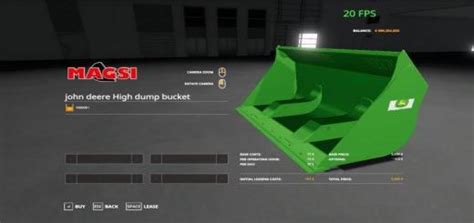 FS19 John Deere Loader Bucket V2 Farming Simulator 19 Mods