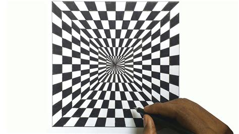How To Draw A Beautiful Square Shape Optical Illusion Optical Illusion