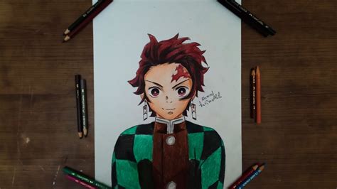 How To Draw Tanjiro Kamado From Demon Slayer Printable Step By Step Images