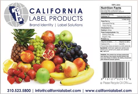 Adhesive Product Labels — California Label Products