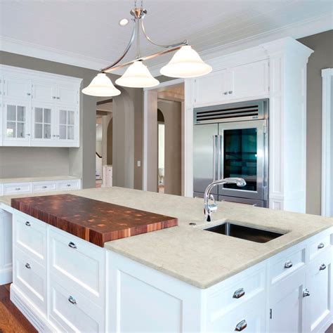 Silestone Creamstone With White Cabinets Kitchen And Bath Design