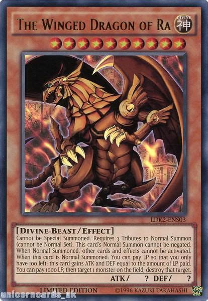 Ldk2 Ens03 The Winged Dragon Of Ra Ultra Rare Limited Edition Mint