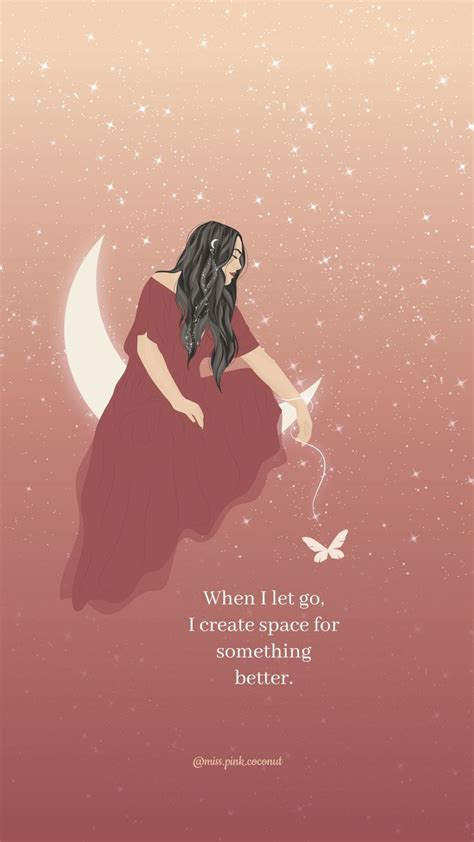 A Woman In A Red Dress Sitting On Top Of A Moon With The Words Miss
