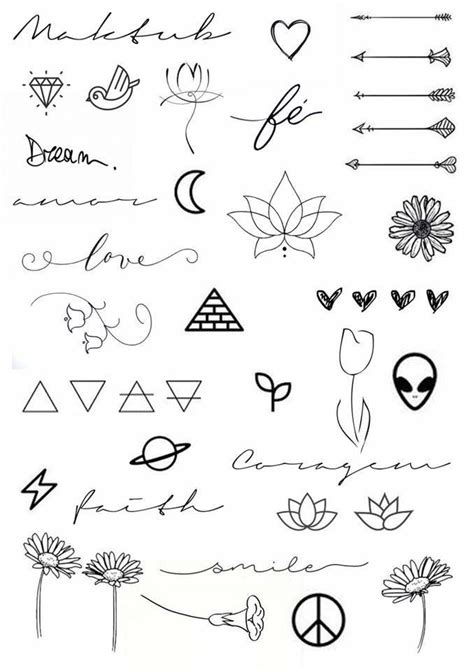 100 super cute tattoos + all about the 3 kinds of cute. Cute little doodle drawing ideas for bullet journal ...