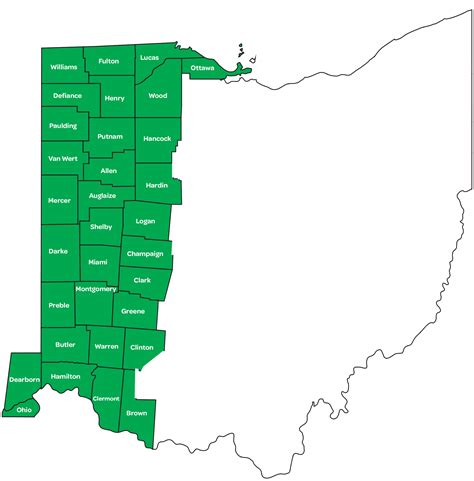Regional Map Of West Central Ohio Maps Of Ohio
