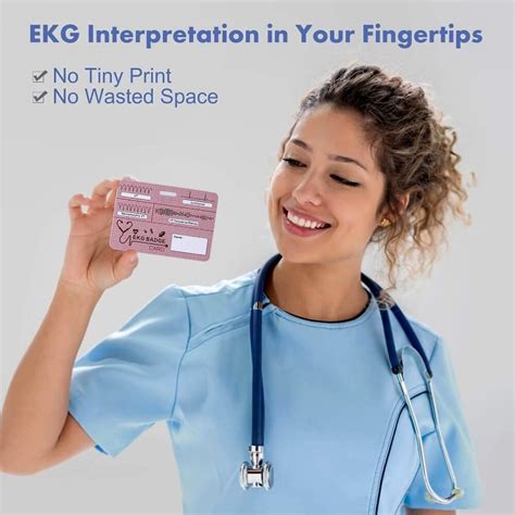 Lisol Ekg Badge Cards Nurse Ekg Leads Badge Buddy Nursing Ecg Caliper Tool Cardiac Rhythm