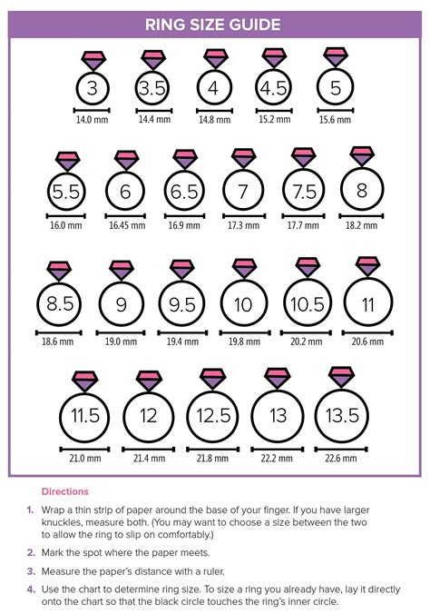 Ring Size Chart Printable Hot Sex Picture