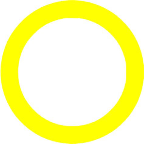 Yellow Circle Outline Icon Free Yellow Shape Icons