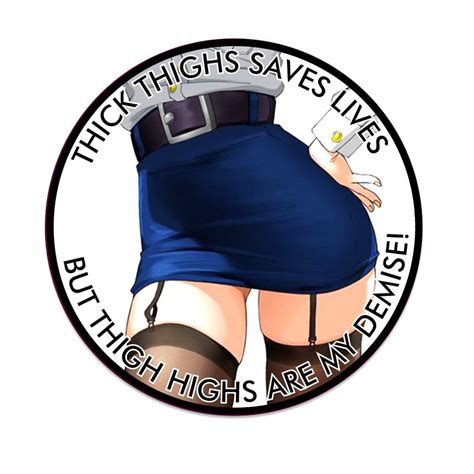 thick thighs saves lives funny jdm meme sticker