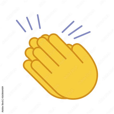 Clapping Hands Emoji Color Icon Stock Vector Adobe Stock