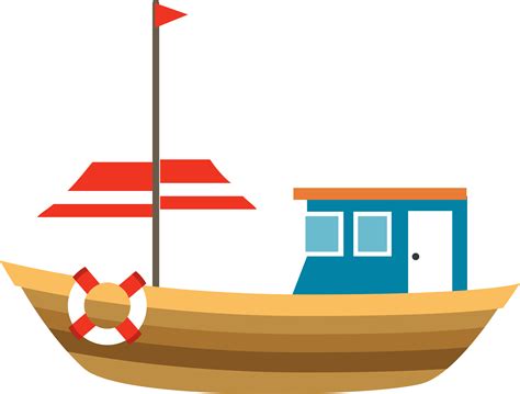 Download Transparent Sailing Boat Illustration Vector Cartoon Chart