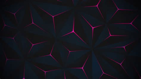 Download Wallpaper 2560x1440 Abstract Triangle Edges Glow Dark