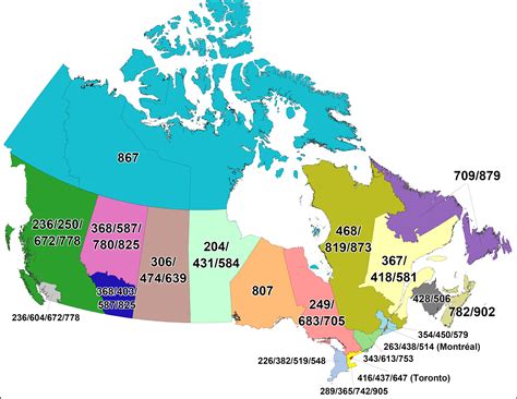 Cna Canadian Area Code Maps