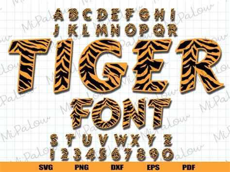 Tiger Alphabet Svg Alphabet Cut Files For Cricut Tiger Numbers Svg