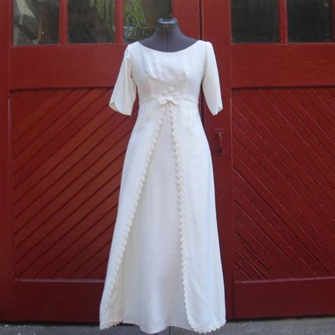 Vintage 1960s Ivory Raw Silk Wedding Dress 2604381 Weddbook
