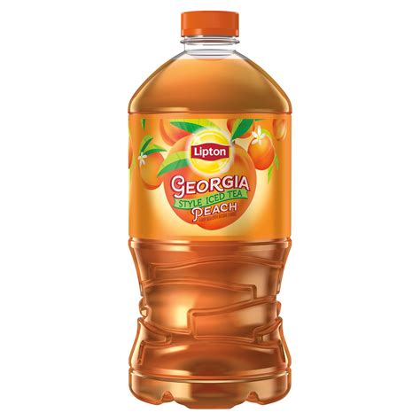Lipton Georgia Style Peach Iced Tea 64 Oz Bottle