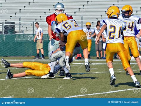 Youth Football Tackle Action Editorial Stock Photo Image Of Score
