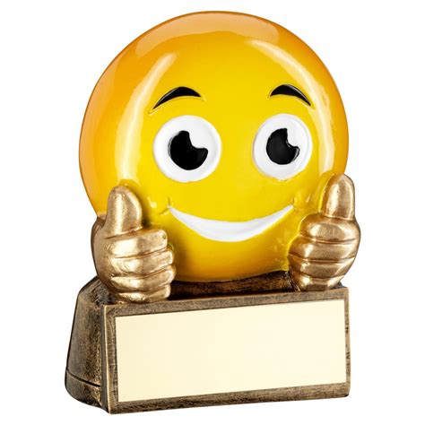 Smiley Face Emoji Novelty Thumbsup Award Budget Trophy Rf951