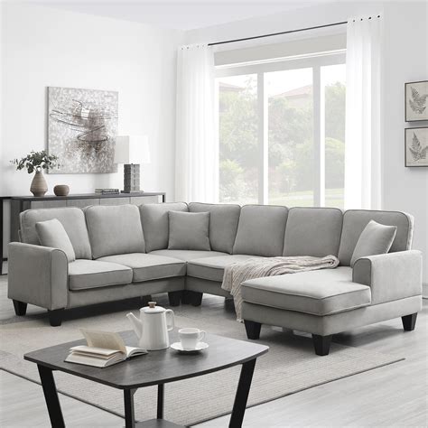 SOCOUCH 10885.5" Oversized Sectional Sofa Set, U-Shaped Modern Sleeper