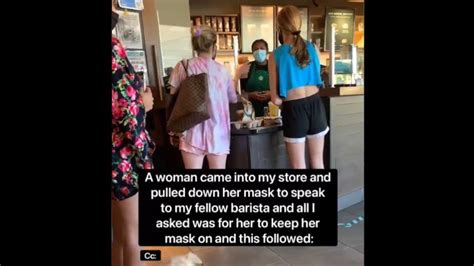 White Woman Yells F K Black Lives Matter To Black Starbucks Barista After Being Asked To Wear